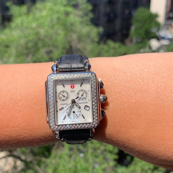 Michele Accessories - Michele Diamond Chronograph Watch